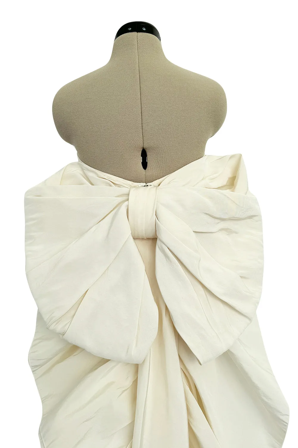 2013 Lanvin Blanche by Alber Elbaz Strapless Ivory Silk Wedding Dress w Back Bow