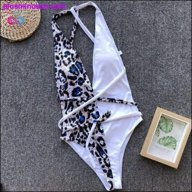 Deep V-neck Sexy Leopard Swimwear Women Three Color Bikini