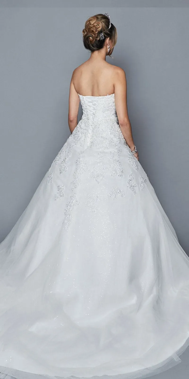 DeKlaire Bridal 414 Sweetheart Neckline Strapless Wedding Ball Gown