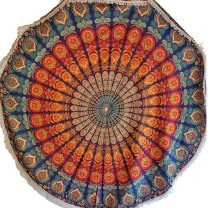 Festival Round Mandala Tapestry