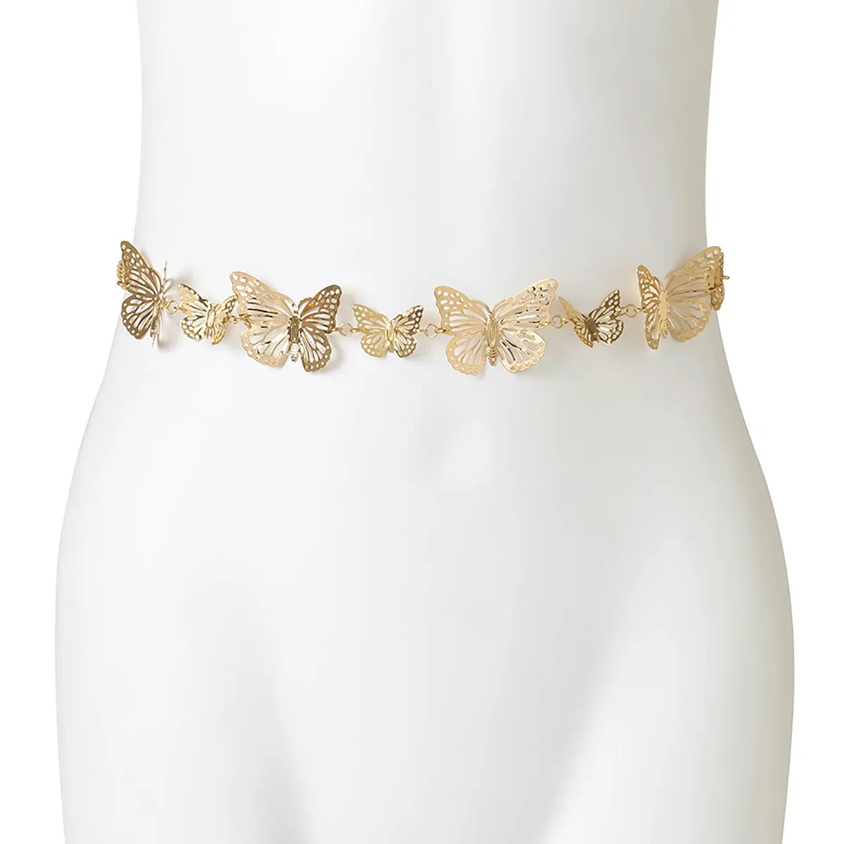 Metal Three-dimensional Hollow Butterfly Waist Chain