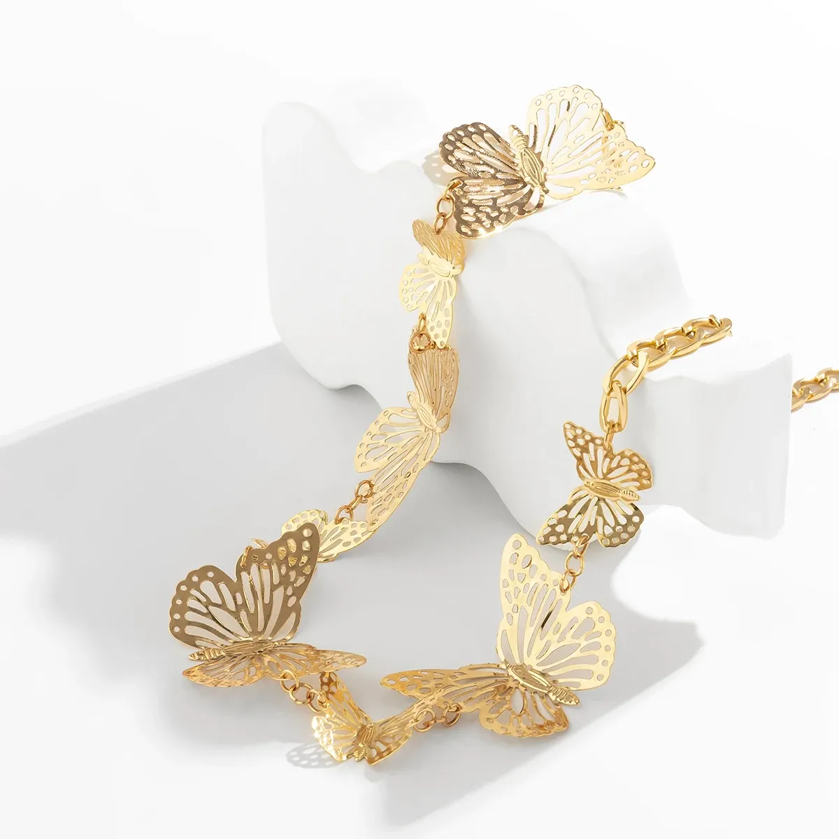 Metal Three-dimensional Hollow Butterfly Waist Chain