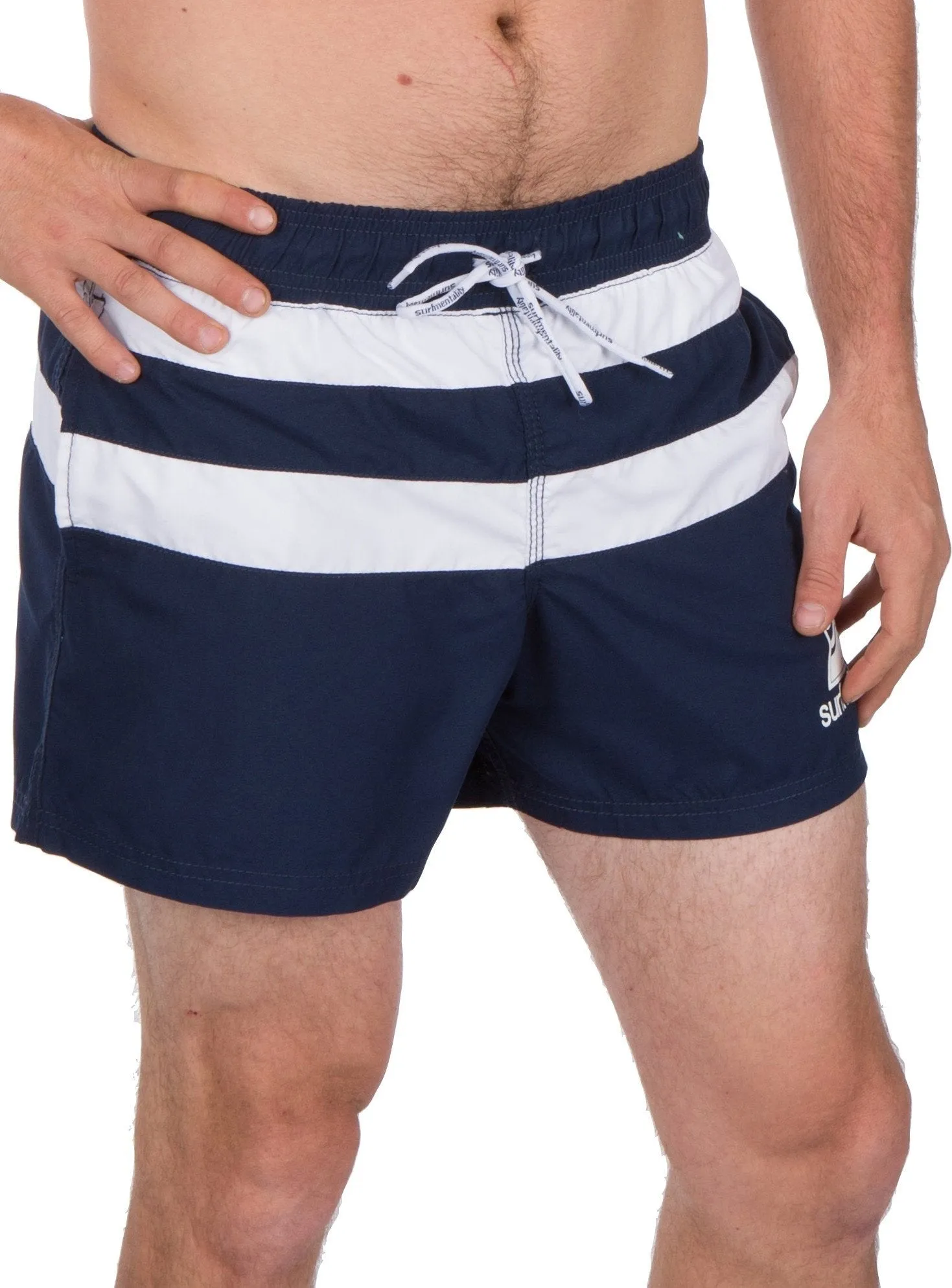Sakkas Kaiko Striped Stretch Waistband No Wet Swim Trunk/ Boardshorts