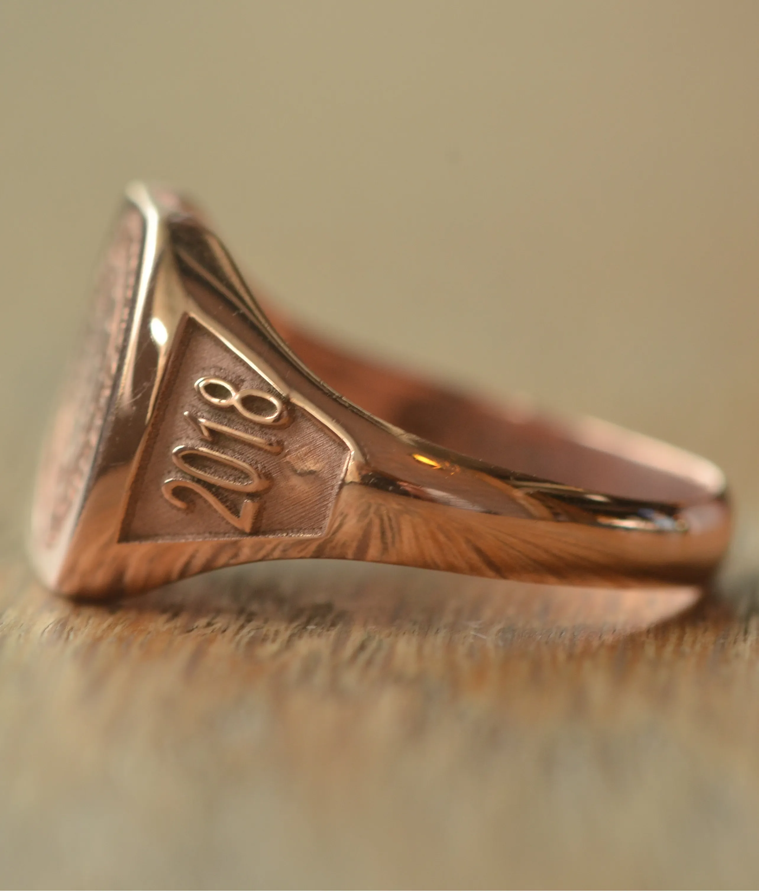 Solid Gold Custom Made University of Connecticut Class Ring