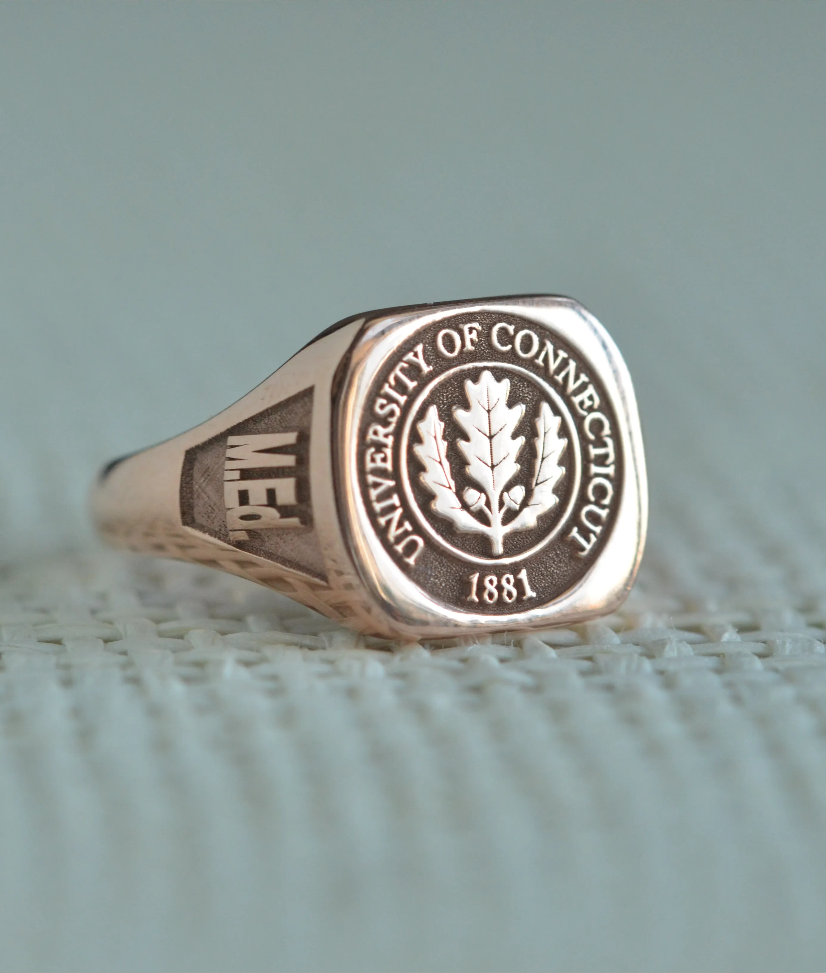 Solid Gold Custom Made University of Connecticut Class Ring