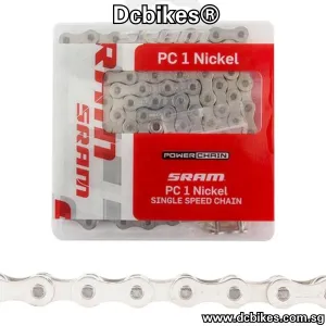 Sram Bmx Fixed Gear Fixie PC-1 Single Speed Silver Power Chain 114 links