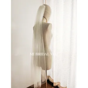 Wedding Veil, Soft and Sheer Tulle Bridal Veil, Smooth Tulle Veil in Fingertip, Floor, Chapel and Cathedral Length, Hand Sewn Metal Comb